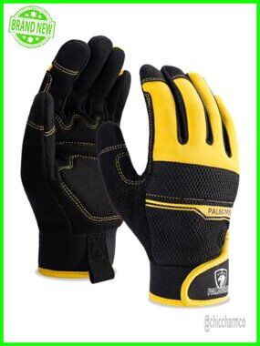 Work Gloves with Touchscreen Fingertips, Utility Mechanic Gloves with Premium